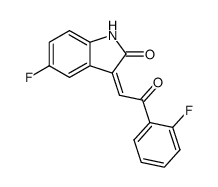 5-fluoro-3-(2'-fluorobenzoyl)methyleneindol-2-one Structure
