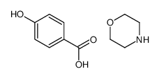 p-hydroxybenzoic acid, compound with morpholine (1:1) Structure