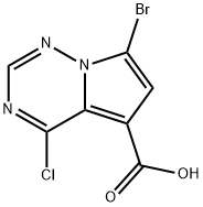 7-bromo-4-chloropyrrolo[2,1-f][1,2,4]triazine-5-carboxylic acid结构式