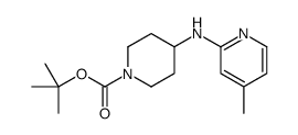 4-[(4-甲基-2-吡啶基)氨基]-1-哌啶甲酸叔丁酯结构式