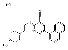 3-(2-morpholin-4-ylethylamino)-6-naphthalen-1-ylpyridazine-4-carbonitrile,dihydrochloride Structure