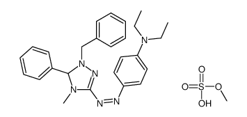 1-benzyl-3-[[4-(diethylamino)phenyl]azo]-4-methyl-5-phenyl-1H-1,2,4-triazolium methyl sulphate Structure