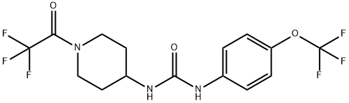 1-[1-(Trifluoroacetyl)-4-piperidinyl]-3-[4-(trifluoromethoxy)phenyl]urea Structure