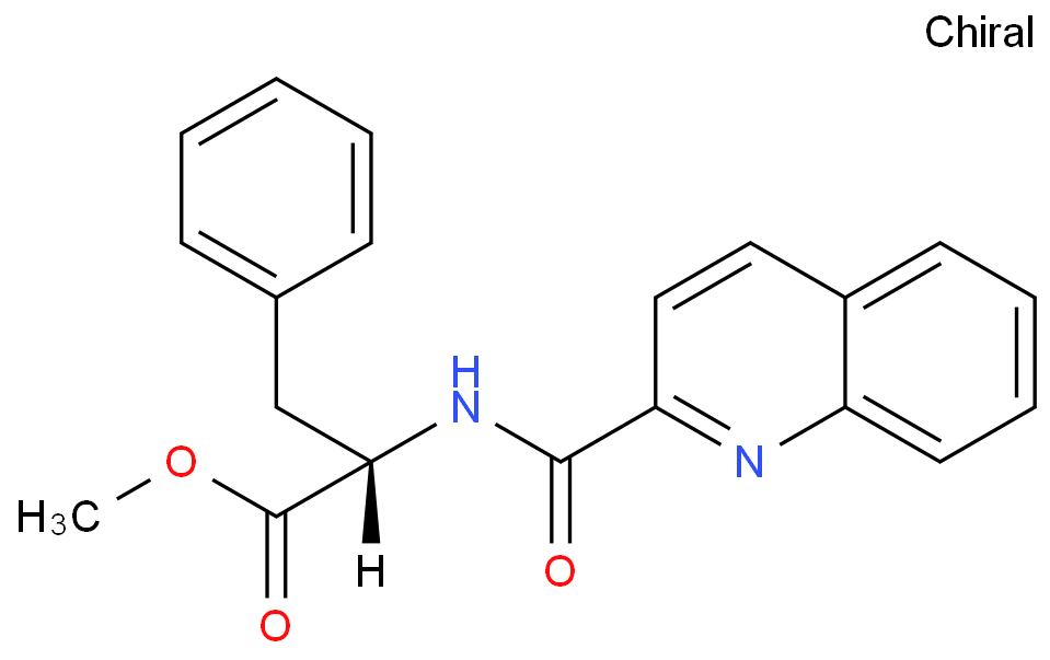 (2S)-2-[[oxo(2-quinolinyl)methyl]amino]-3-phenylpropanoic acid methyl ester Structure