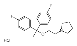 1-[2-[1,1-bis(4-fluorophenyl)ethoxy]ethyl]pyrrolidine,hydrochloride Structure