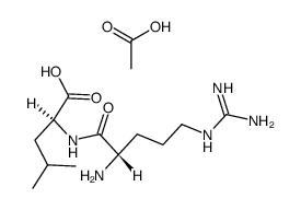N-L-arginyl-L-leucine, acetate结构式