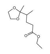 4-(2-methyl-[1,3]dioxolan-2-yl)-pentanoic acid ethyl ester Structure