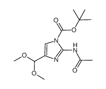 tert-butyl 2-acetamido-4-dimethoxymethyl-1H-imidazol-1-carboxylate Structure