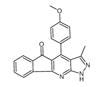 3-methyl-4-(4-methoxyphenyl)-indeno[1,2-b]pyrazolo[4,3-e]pyridin-5(1H)-one Structure