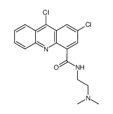 2,9-Dichloro-acridine-4-carboxylic acid (2-dimethylamino-ethyl)-amide结构式