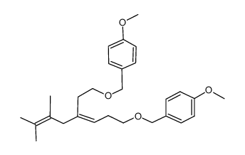(Z)-8-(4-methoxybenzyloxy)-5-(2'-(4-methoxybenzyloxy)-ethyl)-2,3-dimethylocta-2,5-diene结构式