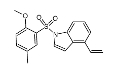 1-[(2-methoxy-5-methylphenyl)sulfonyl]-4-vinyl-1H-indole Structure