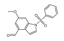 6-methoxy-1-(phenylsulfonyl)-1H-indole-4-carbaldehyde Structure