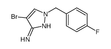 4-BROMO-1-(4-FLUORO-BENZYL)-1H-PYRAZOL-3-YLAMINE结构式