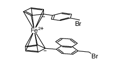 1-[p-(bromomethyl)phenyl]-1'-[4-(bromomethyl)-1-naphthyl]ferrocene结构式