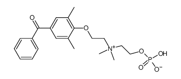 N-<2-(4-Benzoyl-2,6-dimethyl-phenoxy)-ethyl>-N,N-dimethyl-N-<2-phosphato-ethyl>-ammonium-betain结构式