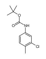 (3-氯-4-甲基苯基)氨基甲酸叔丁酯结构式