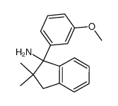 1-(3-methoxy-phenyl)-2,2-dimethylindan-1-amine结构式