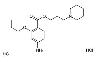 [4-(3-piperidin-1-ium-1-ylpropoxycarbonyl)-3-propoxyphenyl]azanium,dichloride Structure