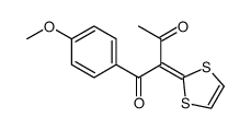 2-(1,3-dithiol-2-ylidene)-1-(4-methoxyphenyl)butane-1,3-dione结构式