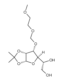 1,2-O-isopropylidene-3-O-(methoxyethoxymethyl)-α-D-allofuranose Structure