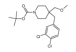 4-(3,4-dichloro-benzyl)-4-methoxymethyl-piperidine-1-carboxylic acid tert-butyl ester结构式
