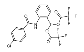 (2-(4-chlorobenzamido)phenyl)thallium(III) 2,2,2-trifluoroacetate Structure