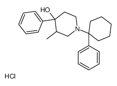 3-methyl-4-phenyl-1-(1-phenylcyclohexyl)piperidin-4-ol,hydrochloride Structure