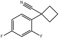 1-(2,4-difluorophenyl)cyclobutane-1-carbonitrile structure