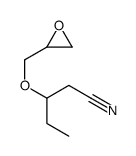 3-(oxiran-2-ylmethoxy)pentanenitrile Structure