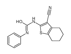 1-(3-cyano-4,5,6,7-tetrahydro-1-benzothiophen-2-yl)-3-phenylurea Structure