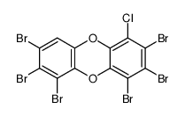 2,3,4,6,7,8-hexabromo-1-chlorodibenzo-p-dioxin结构式