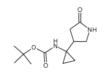 4-(1-tert-butoxycarbonylamino-1-cyclopropyl)-2-pyrrolidone Structure