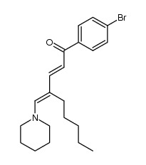 1-(4-bromophenyl)-4-(piperidin-1-ylmethylene)non-2-en-1-one Structure