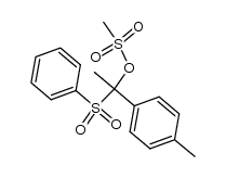 1-(phenylsulfonyl)-1-(p-tolyl)ethyl methanesulfonate结构式