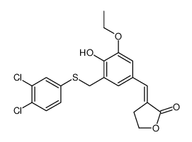 (3E)-3-[[3-[(3,4-dichlorophenyl)sulfanylmethyl]-5-ethoxy-4-hydroxy-phe nyl]methylidene]oxolan-2-one picture