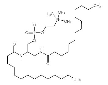2,3-bis(tetradecanoylamino)propyl 2-(trimethylazaniumyl)ethyl phosphate结构式
