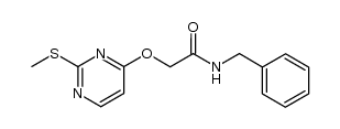 4-(N-benzylcarbamoylmethoxy)-2-methylthiopyrimidine Structure