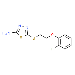 5-((2-(2-Fluorophenoxy)ethyl)thio)-1,3,4-thiadiazol-2-amine Structure