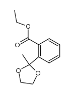 ethyl 2-(2-methyl-1,3-dioxolan-2-yl)benzoate结构式
