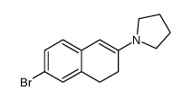 1-(6-溴-3,4-二氢萘-2-基)吡咯烷结构式