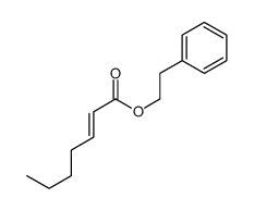 2-phenylethyl hept-2-enoate Structure