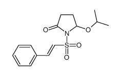 1-(2-phenylethenylsulfonyl)-5-propan-2-yloxypyrrolidin-2-one结构式