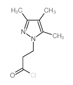 3-(3,4,5-Trimethyl-1H-pyrazol-1-yl)-propanoyl chloride结构式