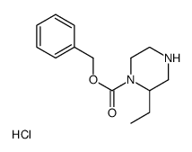 2-乙基哌嗪-1-羧酸苄酯盐酸盐结构式