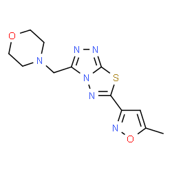 6-(5-methyl-1,2-oxazol-3-yl)-3-(morpholin-4-ylmethyl)[1,2,4]triazolo[3,4-b][1,3,4]thiadiazole Structure