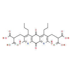 α,α'-Dicarboxy-1,2,5,8,9,10-hexahydro-2,5,8,10-tetraoxo-4,6-dipropylpyrido[3,2-g]quinoline-3,7-dipropanoic acid structure