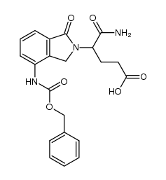 4-[4-(N-benzyloxycarbonyl)amino-1,3-dihydro-1-oxo-2H-isoindol-2-yl]isoglutamine Structure
