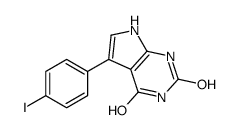 5-(4-Iodophenyl)-1H-pyrrolo[2,3-d]pyrimidine-2,4(3H,7H)-dione结构式