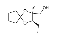 D-erythro-Pentitol, 2,3-O-cyclopentylidene-4,5-dideoxy-2-C-methyl- (9CI) Structure